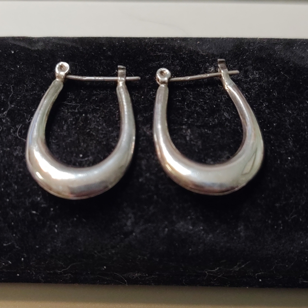 Sterling Silver Horseshoe Earrings